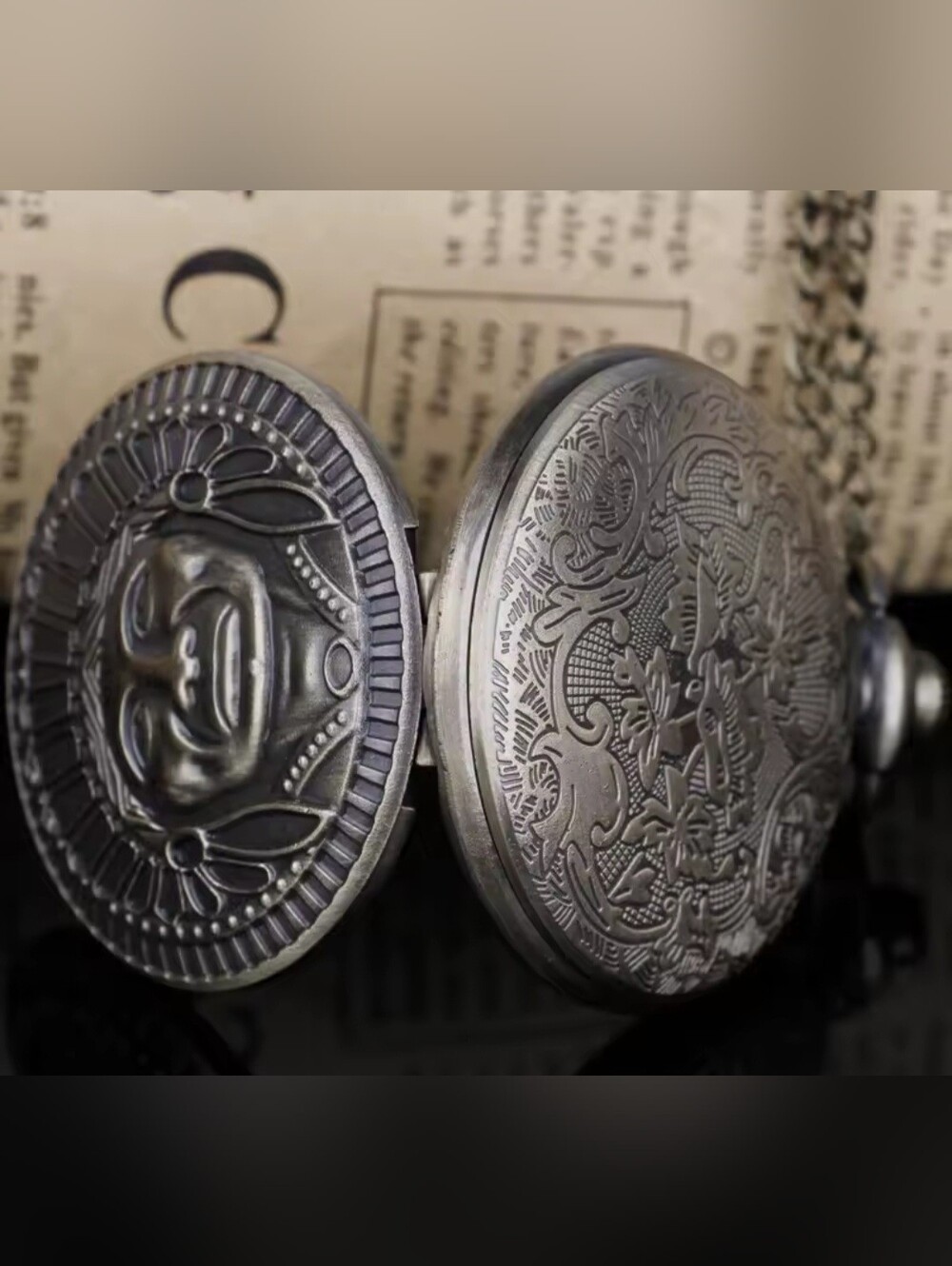 New Native American Indian Chief pocket watch Choose Color Or Bronze - Picture 5 of 6